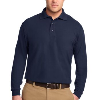 Tall Silk Touch Long Sleeve Polo Thumbnail