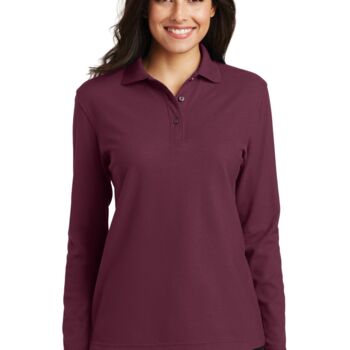 Women's Silk Touch Long Sleeve Polo Thumbnail
