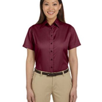 Ladies' Easy Blend™ Short-Sleeve Twill Shirt with Stain-Release Thumbnail