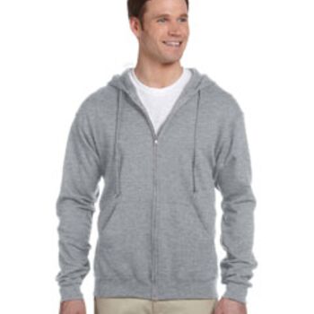 Adult NuBlend® Fleece Full-Zip Hooded Sweatshirt Thumbnail
