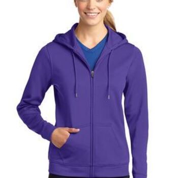 Ladies Sport Wick &#174; Fleece Full Zip Hooded Jacket Thumbnail