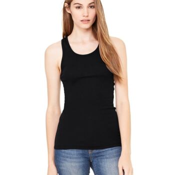 Women's Sheer Mini Rib Racerback Tank Thumbnail