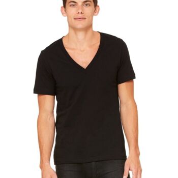 Unisex Deep V-Neck Jersey Tee Thumbnail