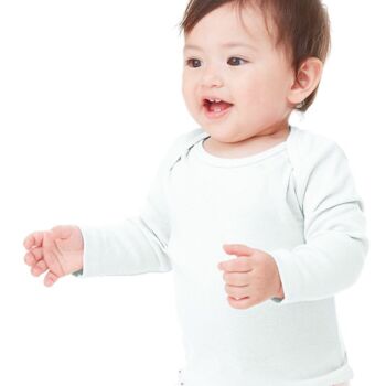 Infant Baby Rib Long Sleeve Infant Lap Shoulder Tee Thumbnail