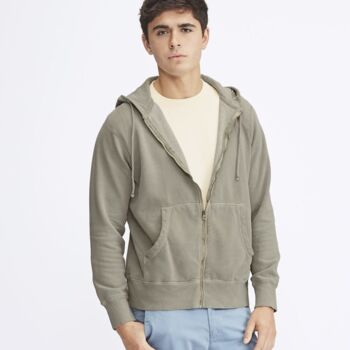 Garment-Dyed Hooded Full-Zip Sweatshirt Thumbnail