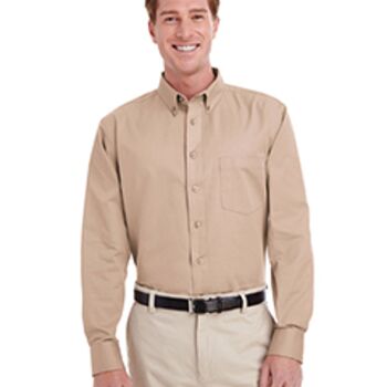 Men's Foundation 100% Cotton Long-Sleeve Twill Shirt with Teflon™ Thumbnail