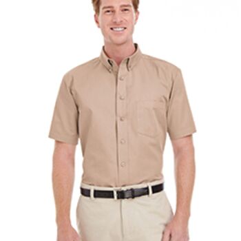 Men's Foundation 100% Cotton Short-Sleeve Twill Shirt with Teflon™ Thumbnail