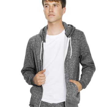 Unisex Mock Twist Zip Hoodie Thumbnail