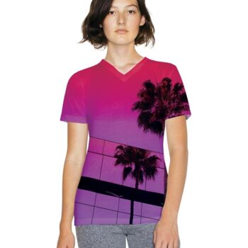 Women's Sublimation Classic V-Neck Tee Thumbnail