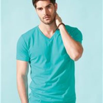 Premium Short Sleeve Fitted V-Neck T-Shirt Thumbnail