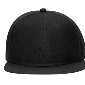OTTO Wool Blend Twill Round Flat Visor "OTTO SNAP" Six Panel Pro Style Snapback Hat Thumbnail