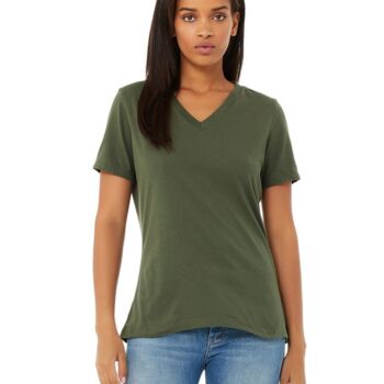 Ladies' Relaxed Jersey Short-Sleeve V-Neck T-Shirt Thumbnail